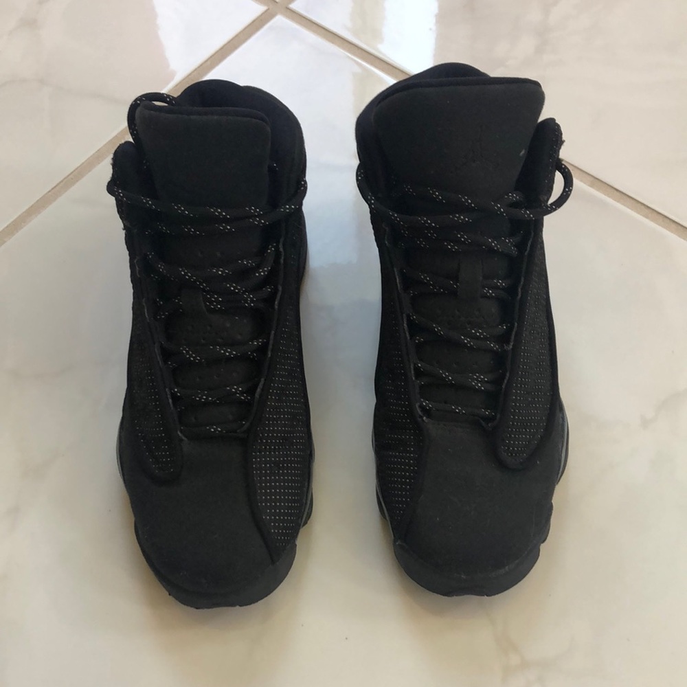 “Black Cat” Jordan Retro 13’s w/ reflective dots